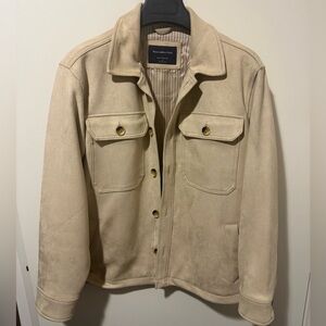 Abercrombie Vegan Suede Shirt Jacket